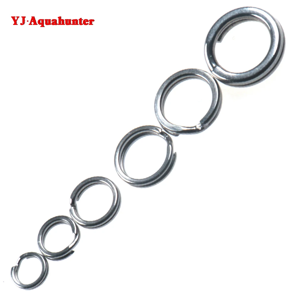 

100pcs/lot Stainless Steel Fishing Split Rings For Hard Bait #1-#19 Double Loop Split Carp Fishing Accessories Pesca