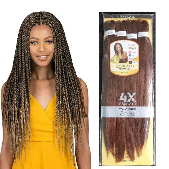 

Wholesale 26 Inch EZ Xpression Prestertched Ombre Color EZ braiding hair Expression braid hair synthetic Fiber hair extension