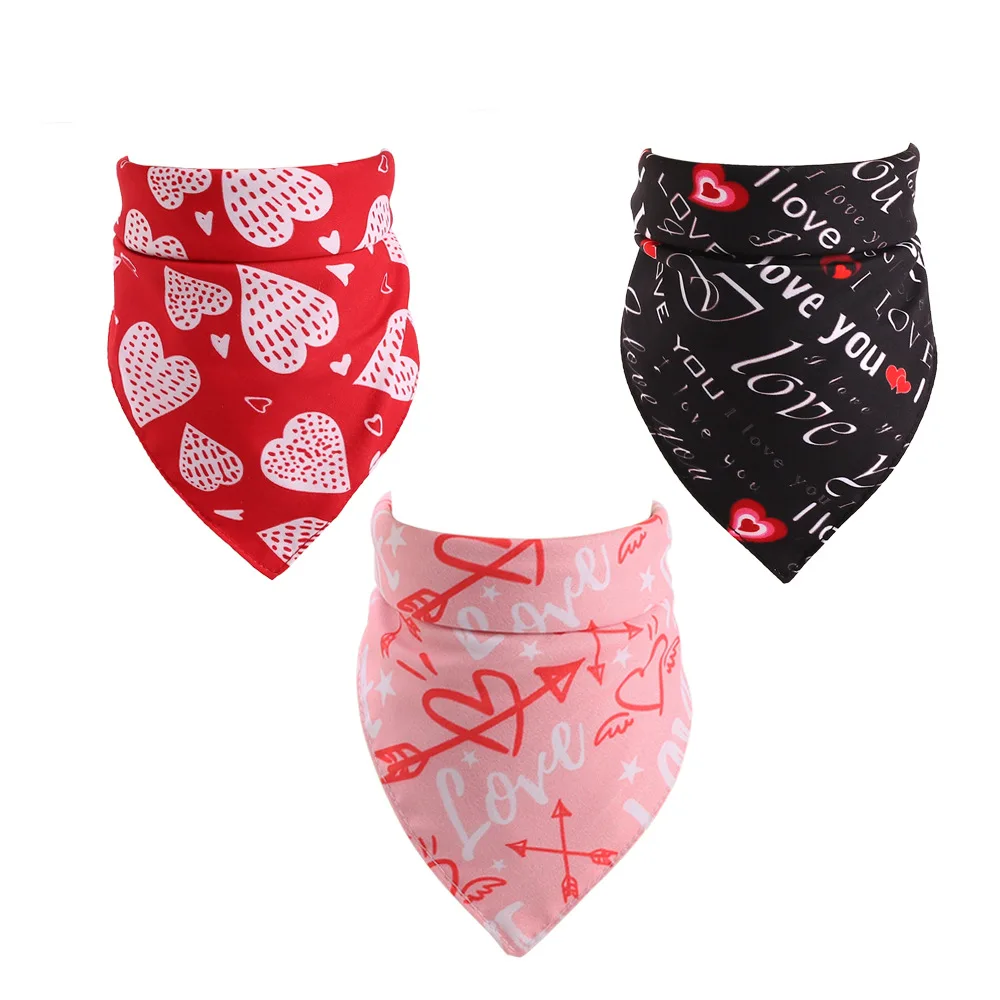 

Fashion Pet Birthday Knitted Scarfs Christmas Triangle Dogs Cats Saliva Towel