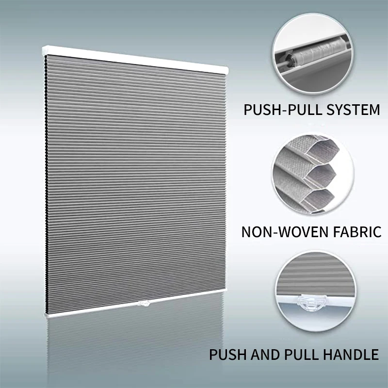 

Top Down Bottom Up Plisse Automatic Honeycomb Cellular Blind Cordless Cellular Shades