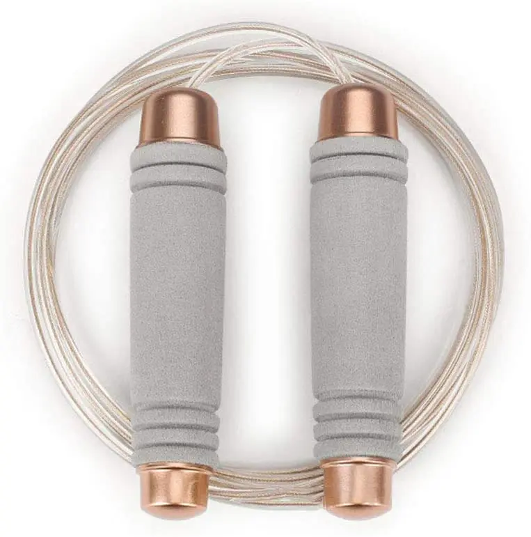 

Adjustable TPU Wire Rope with Bearing Comfortable Foam Handle Skipping Rope for Workout and Fitnees Training, Pink, black, gray