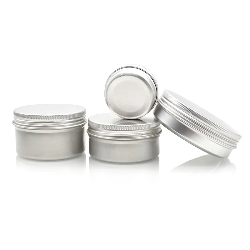 
free sample 1oz 2oz 50g 60g 120g 150g 180g 250g aluminum jars for cosmetic hand cream lip balm tea packing in stock 
