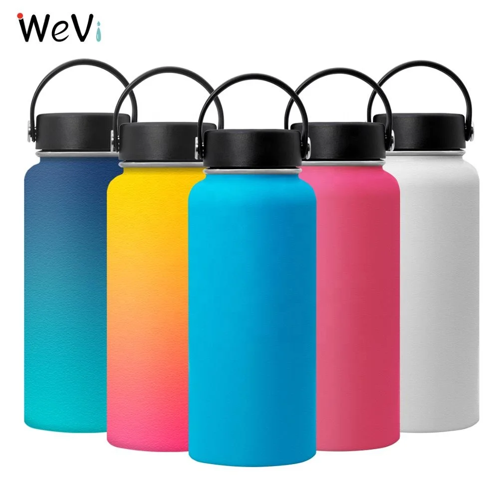 Wide mouth drink sport bottles Double Wall Vacuum Insulated Stainless Steel Water Bottle with custom logo
