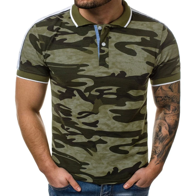 

Men Active Military Army Manufacturer Multi Color Digital Camo Polo shirt