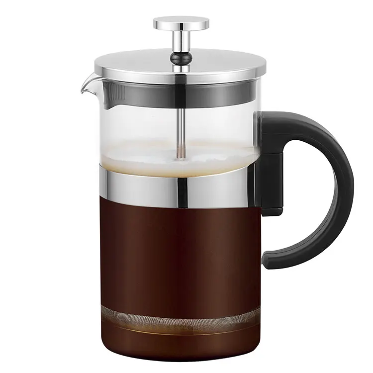 

Chinese Unique 350ml French Press Coffee Maker High Borosilicate Coffee Pot With Handle