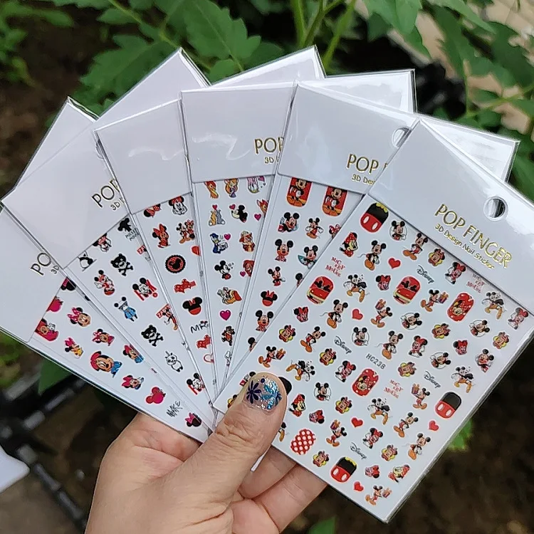 

NS784 Nail Art Self Adhesive Cartoon Dinosaur Mickey Minnie Mouse Panda Animated Hero Sticker Decals For Nail Art Decoration, As picture shown
