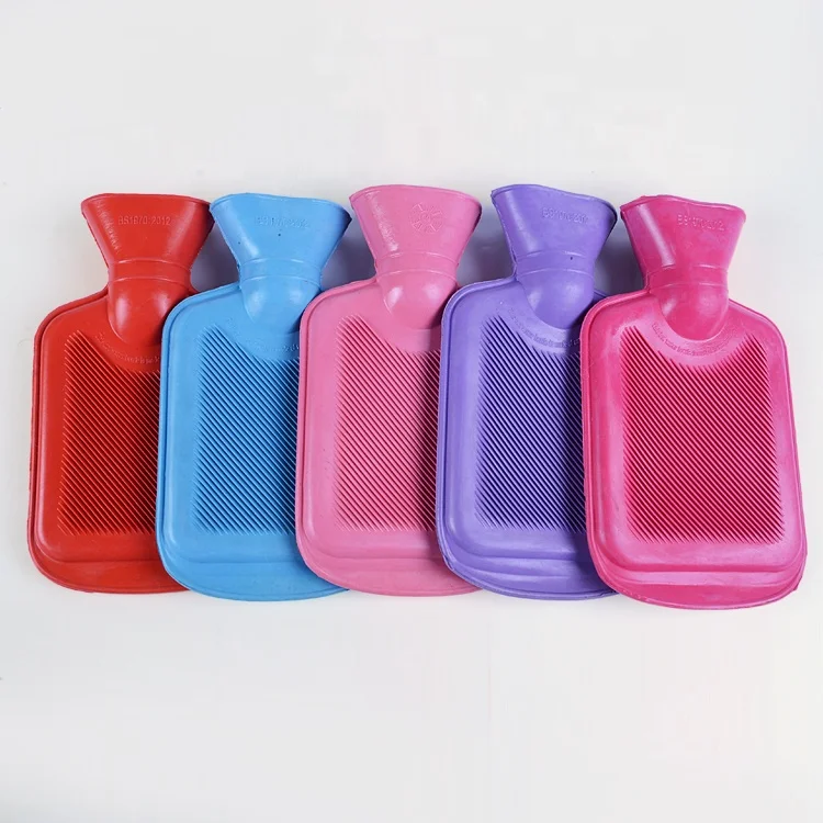 
hot water bottle nature rubber pvc 2000ml 1500ml 1000ml 500ml red green blue cover BS bolsa hot water bag 