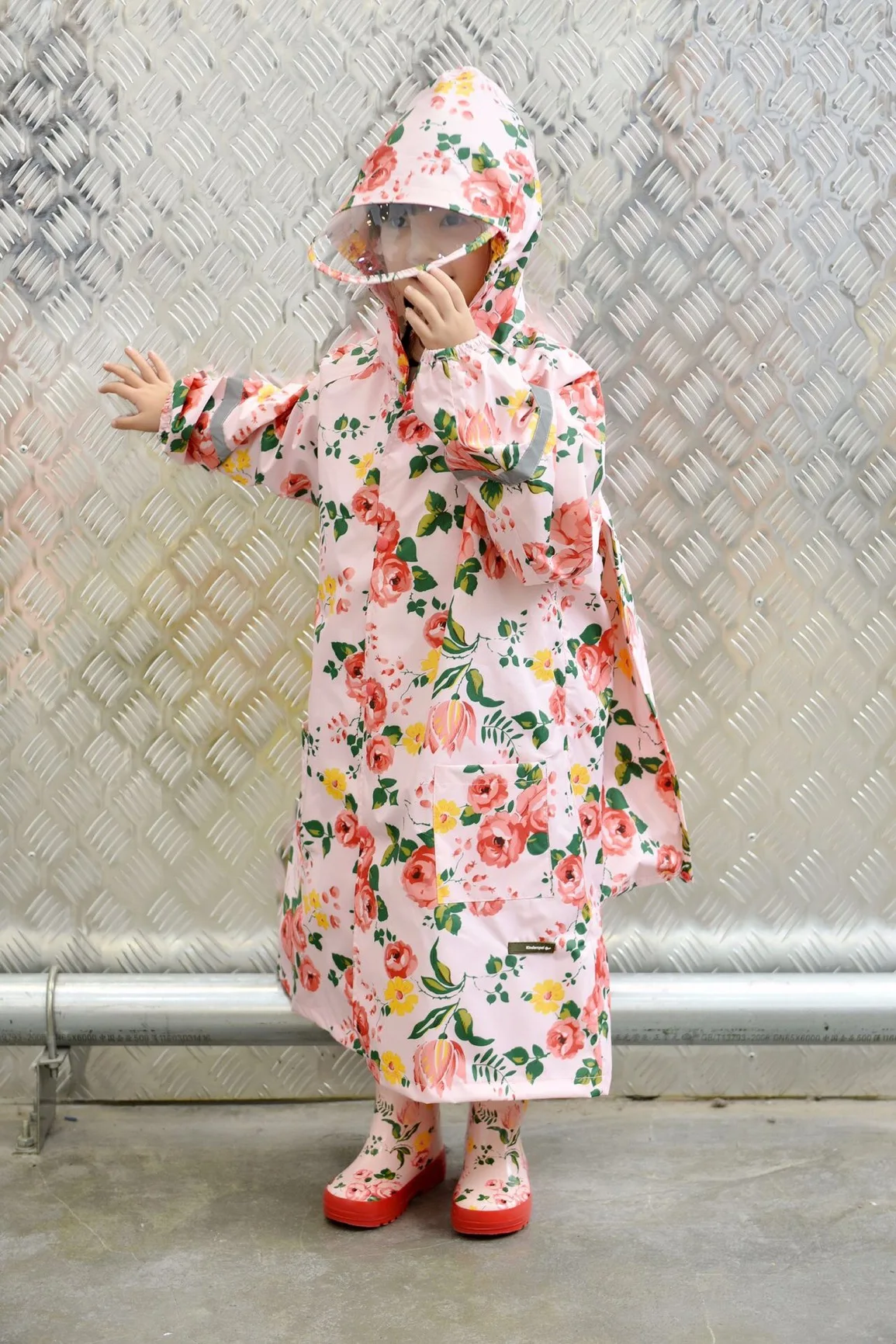 floral rain poncho