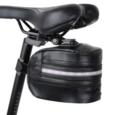 

China OEM waterproof Walking at night multi-function bike bags saddle bicycle seat with light, Black/customized