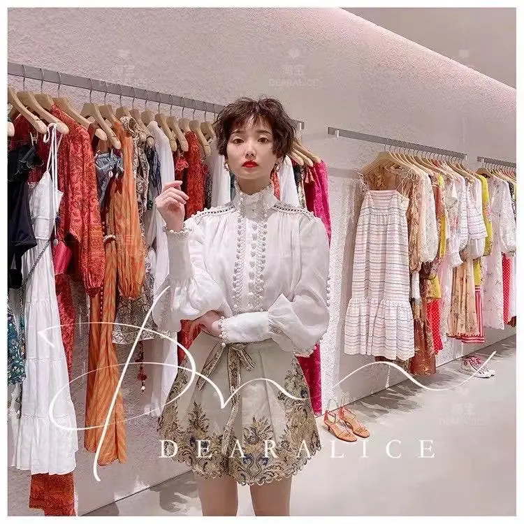 

Korean New Designer Long Sleeve Print Summer Fashion Women Dress Long