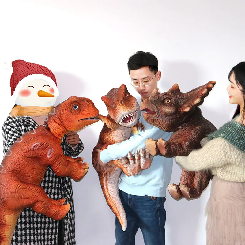 

Realistic Cute Dinosaur Hand Puppet as Birthday Gift for kids, Recommend or customized