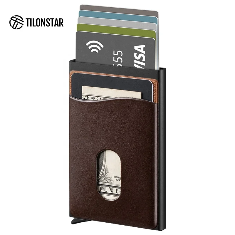 

New Fashion Ultra Thin Wallet Leather Men Carteras Card Holder Rfid Blocking