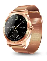 

Smart Watch 2020 Round Smartwatch K88h plus 1.3" IPS Round Screen Support Phone Call Gold Stainless Strap