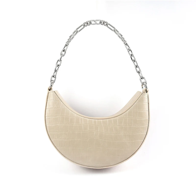 

Elegant Ladies chain Handbags shoulder bag cross body designer stylish flap vegan leather croc pattern