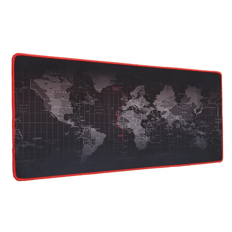 

Anti Slip Large Size rubber base Stitched Edges Promotional Custom Design Felt World Map Extended Gaming Mouse Pad