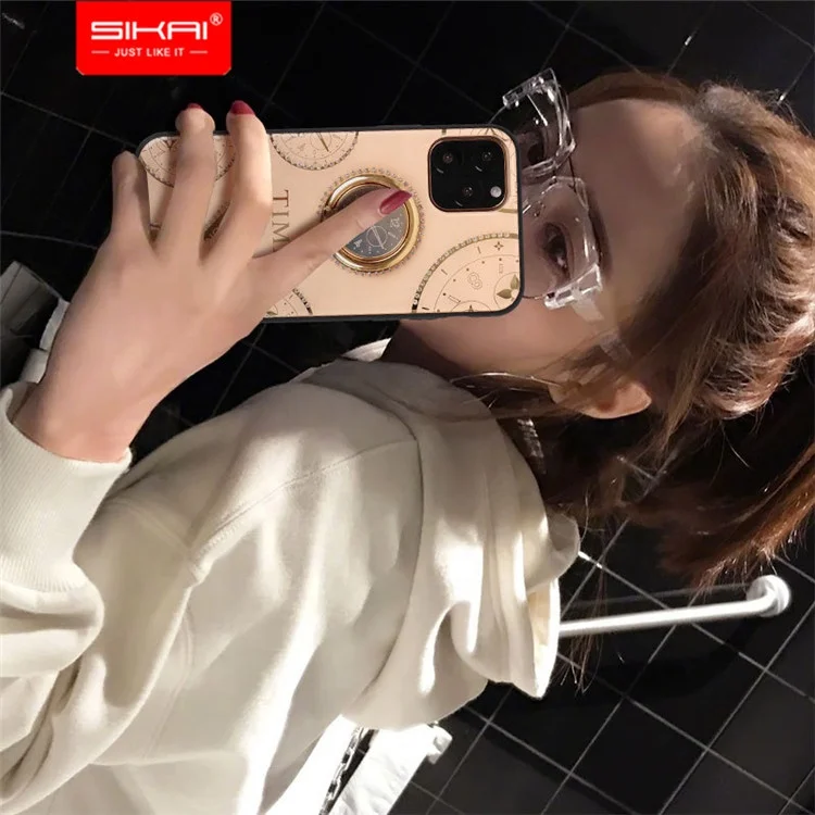 SIKAI Dropshipping Clock dial rhinestone fancy design lady phone case cover for iphone 11 pro max 2019