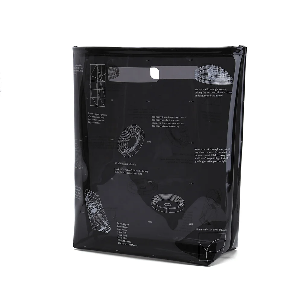 

Transparent PVC Handbag Beach Shoulder Bag Women New Trend Tote Hot Sale Plastic Clear Large Capacity, Clear and black