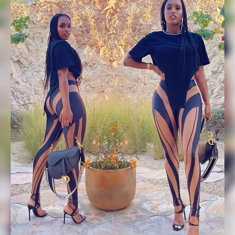 

Women's Fashion New Summer Print High-waisted Slacks And Leggings, Picture color