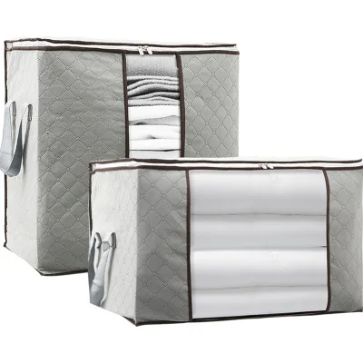 Custom Foldable Blankets Clothes Closet Organizer Home Quilt Non Woven Storage Bag