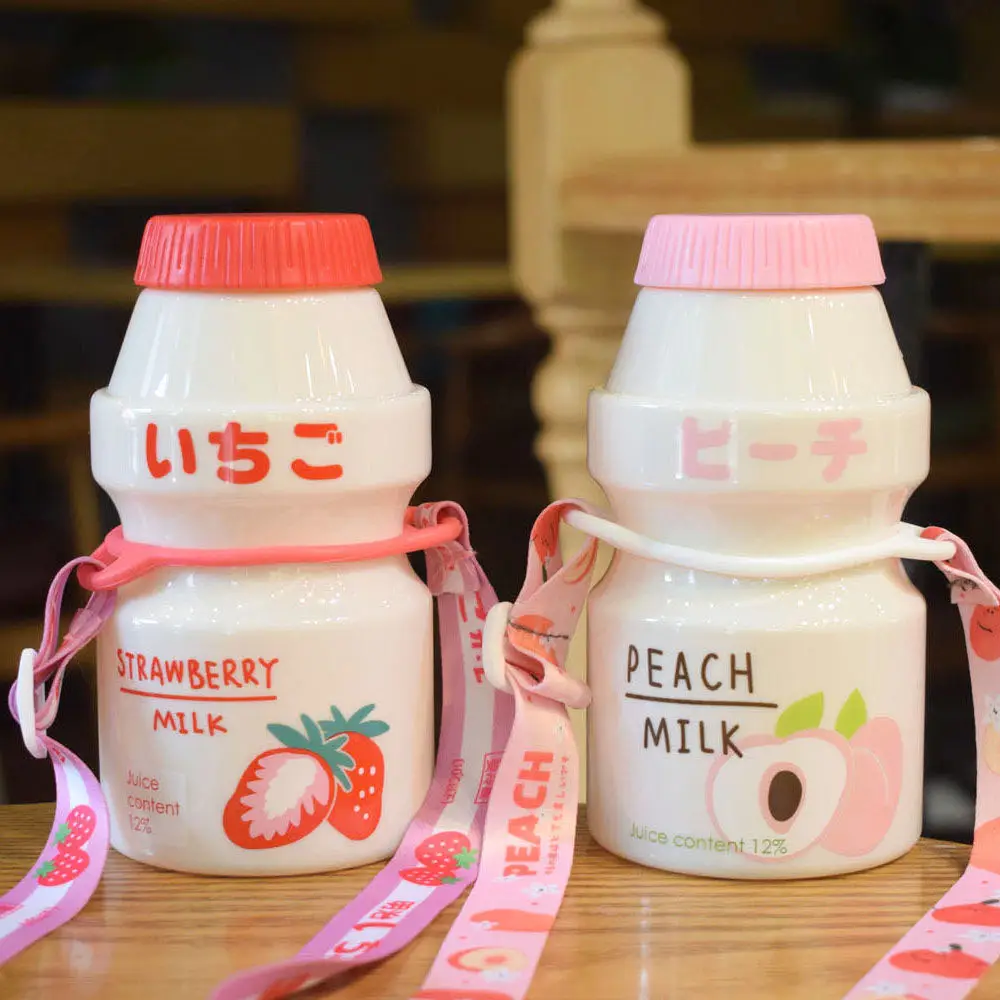 

shoutao customized korean 16oz cute travel bottle juice clear milk carton plastic water bottle