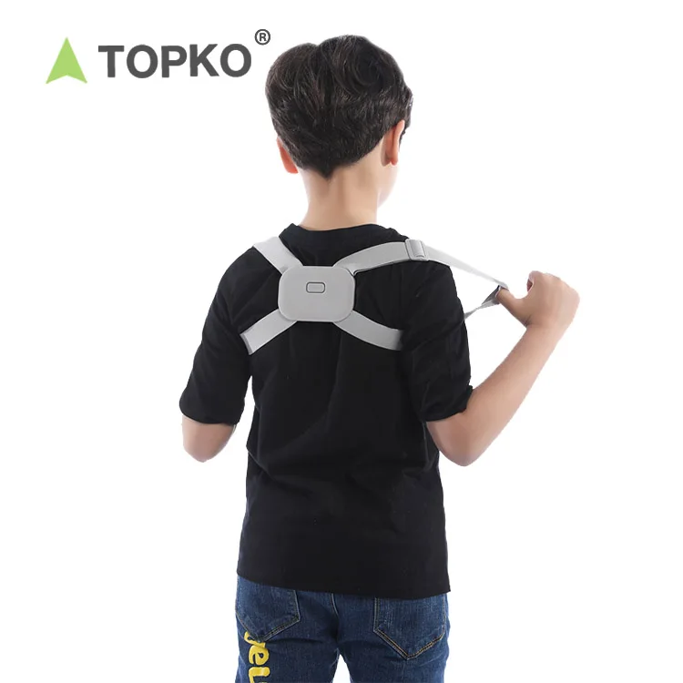 

TOPKO wholesale custom logo adjustable size comfortable smart back brace posture corrector, Black