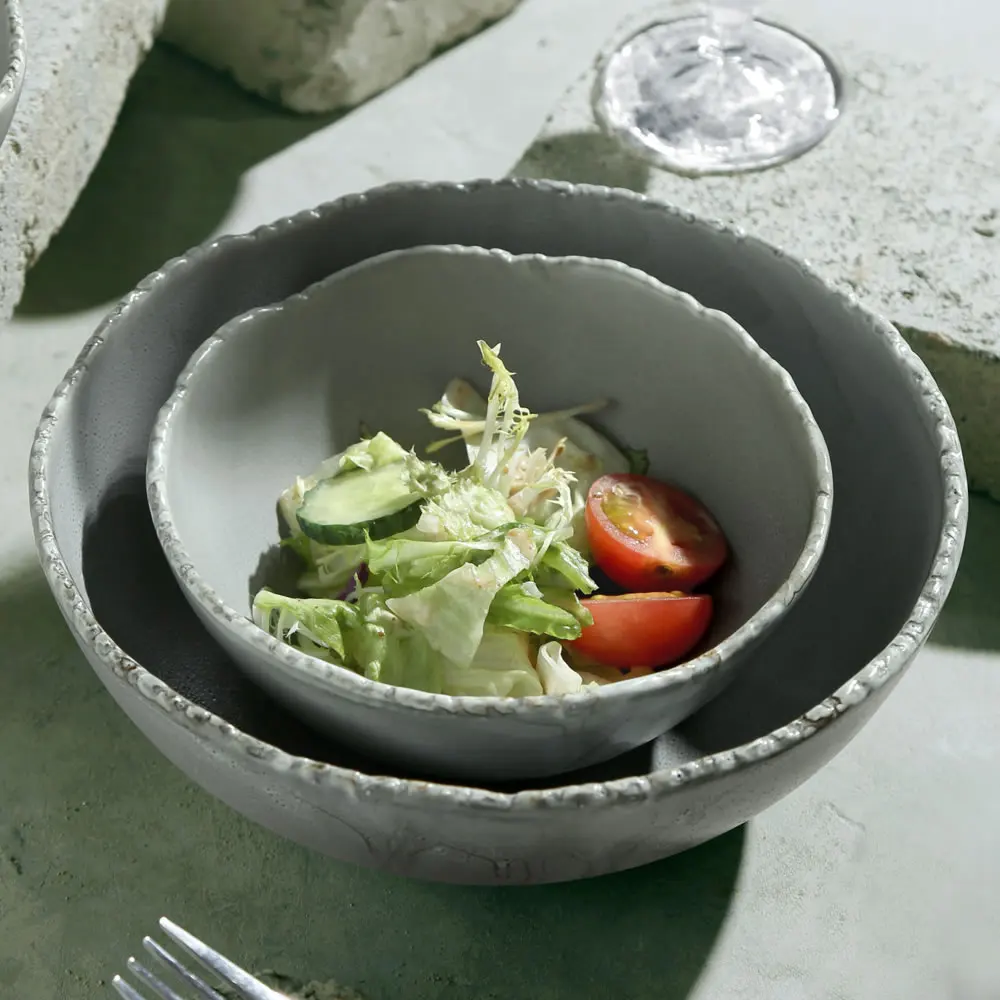 

Factory Wholesale Eco Friendly Irregular Shape Catering Ceramic Salad Bowls Porcelain Ramen Noodle Soup Bowl For Restaurant