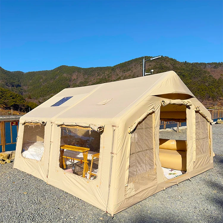 Camping Portable Waterproof 4-8 Person Inflatable Tent for Outdoor Use Four-Season Quick Automatic Opening