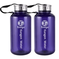 

BPA free cheap custom clear purple 1000ml alkaline kangen wide mouth plastic water bottle for drinking