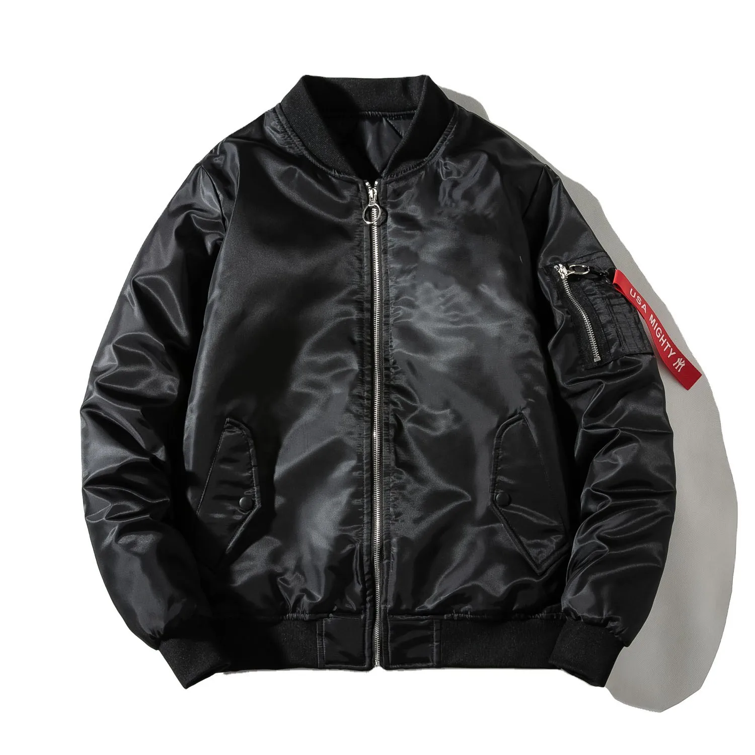 

plain waterproof polyester embroider bomber Men'S fashion Jacket