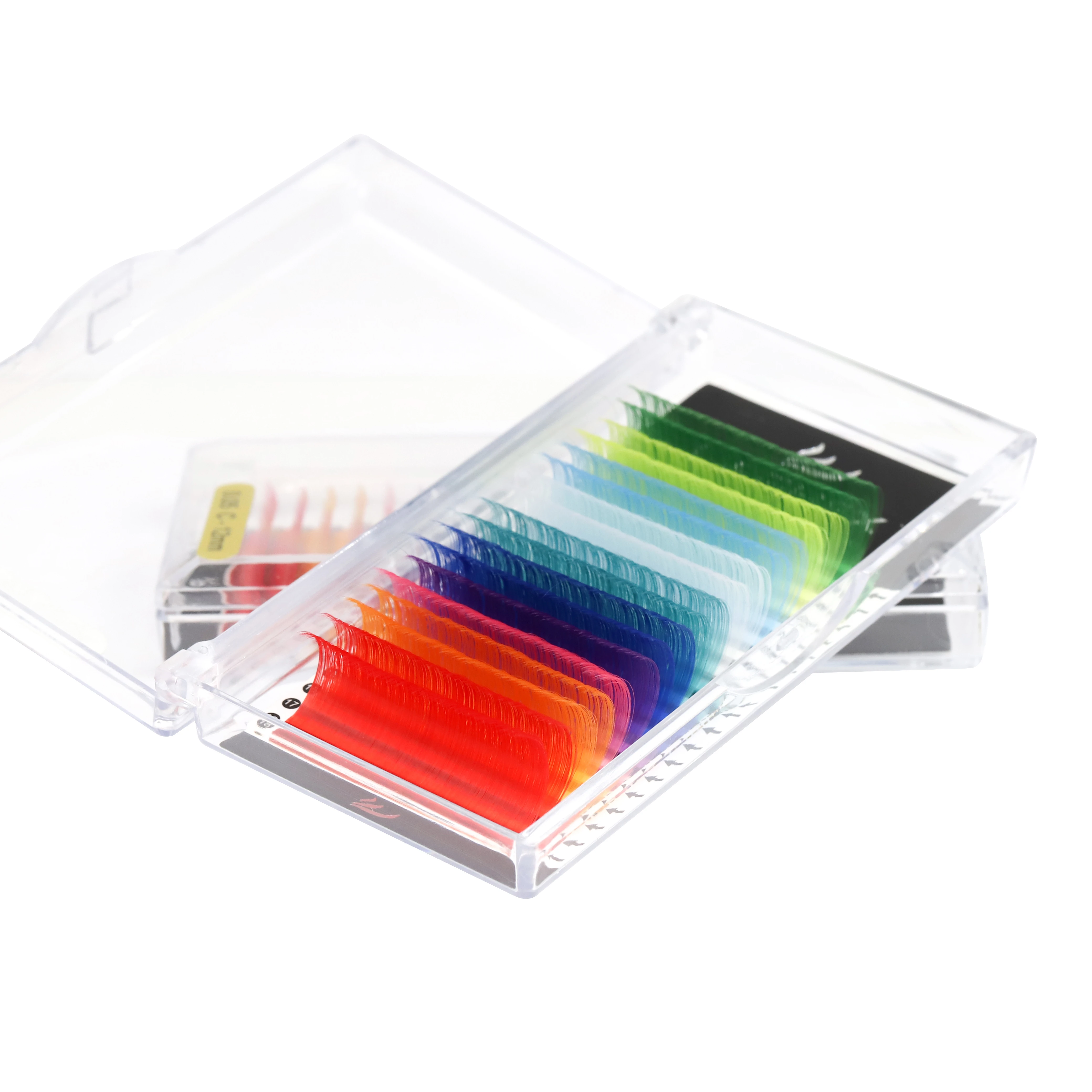

Premium color lash extension individual mixed color trays fluffy hair lashes, Matte black