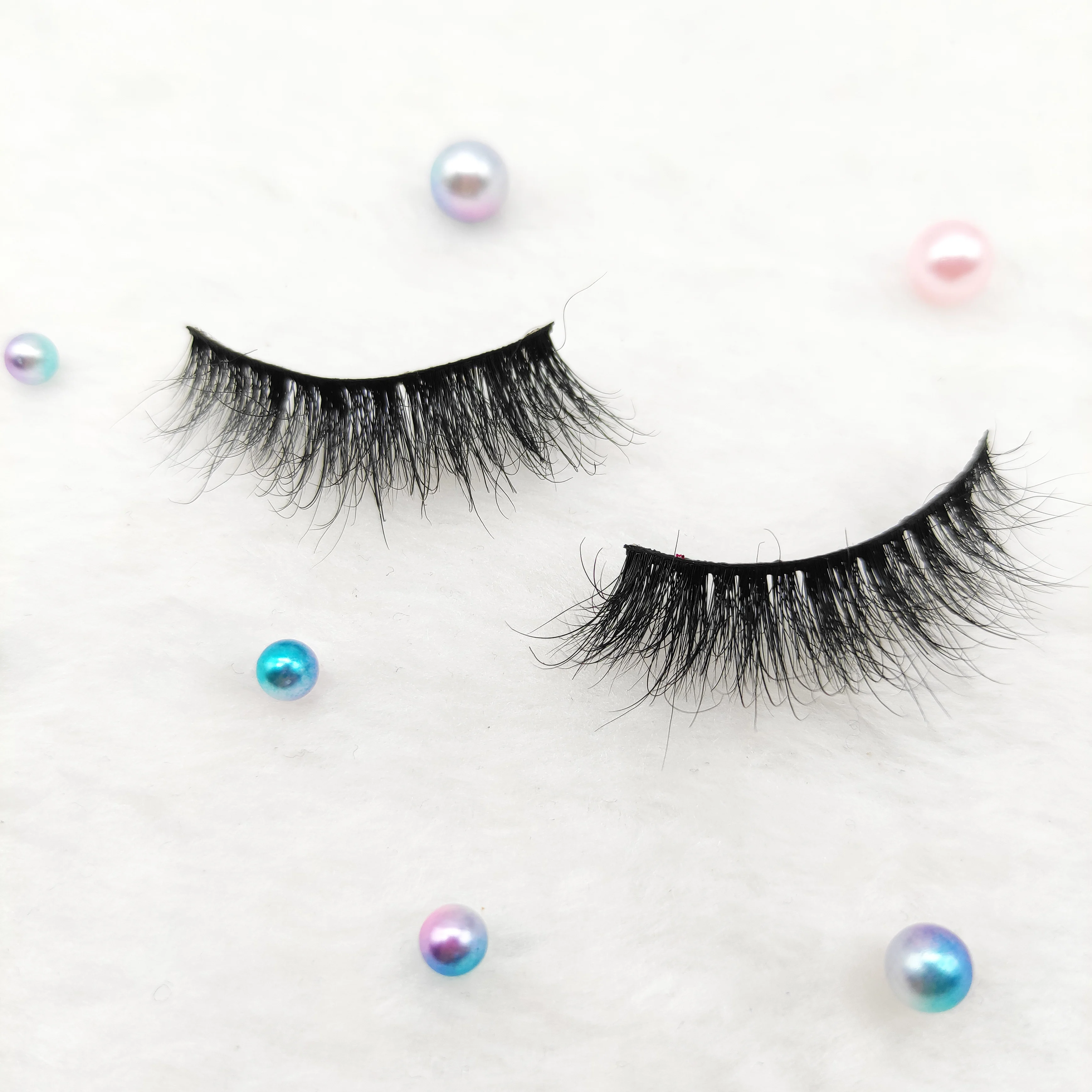 

4D New Wholesale Private Label Hot Sale Indivdual Fluffy Wispy Natural 100% 3D4D5D Mink False Eyelashe, Natural black