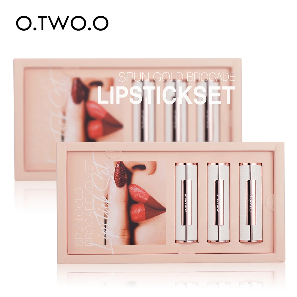 

O.Two.O Three Pack Set Velvet Lipstick Mist Leap Lipstick Set YG004