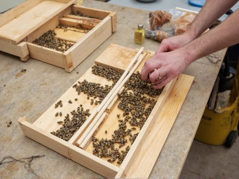 Wooden carpenter bee trap construction process