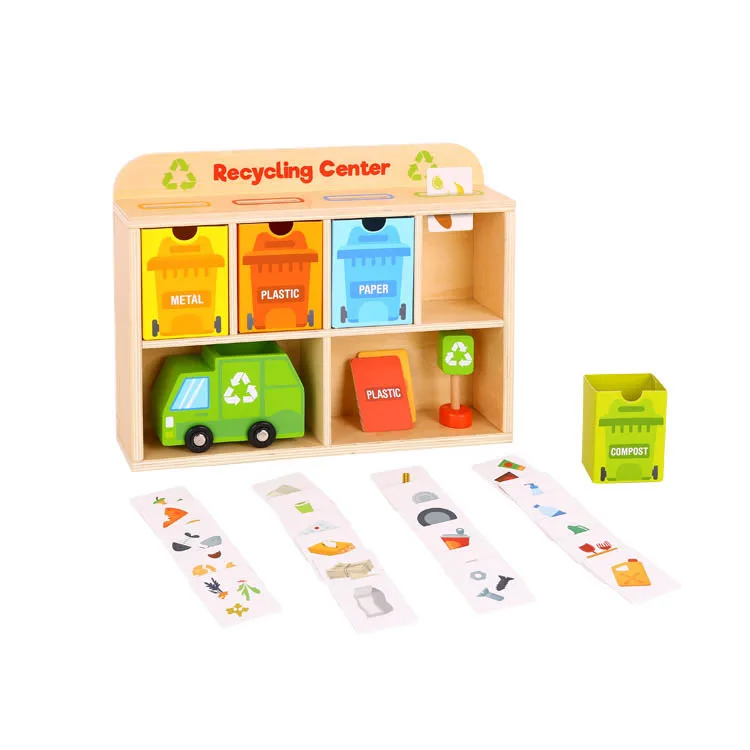 

2023 New Wooden Recycling Centre Educational Learning Gift Set Toy For Kids