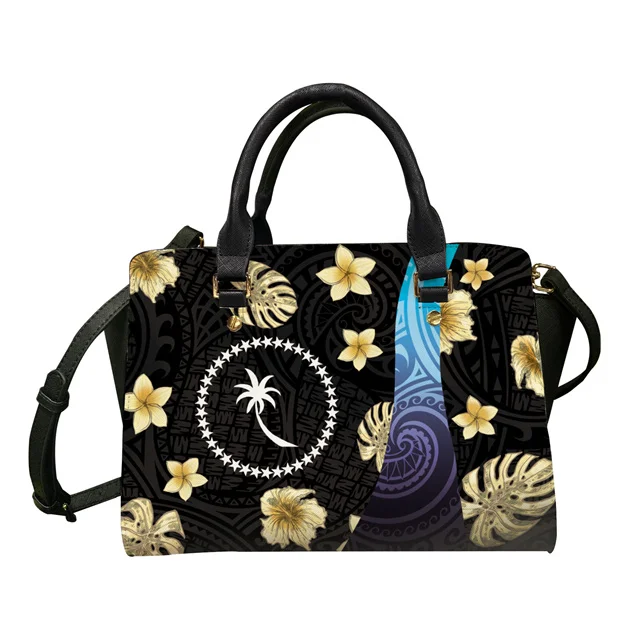 

Pohnpei Flag Map Red White Handbags for Working Women Fashion Leather Purses Top-handle Satchel Bag for Ladies Shoulder Bag Girl