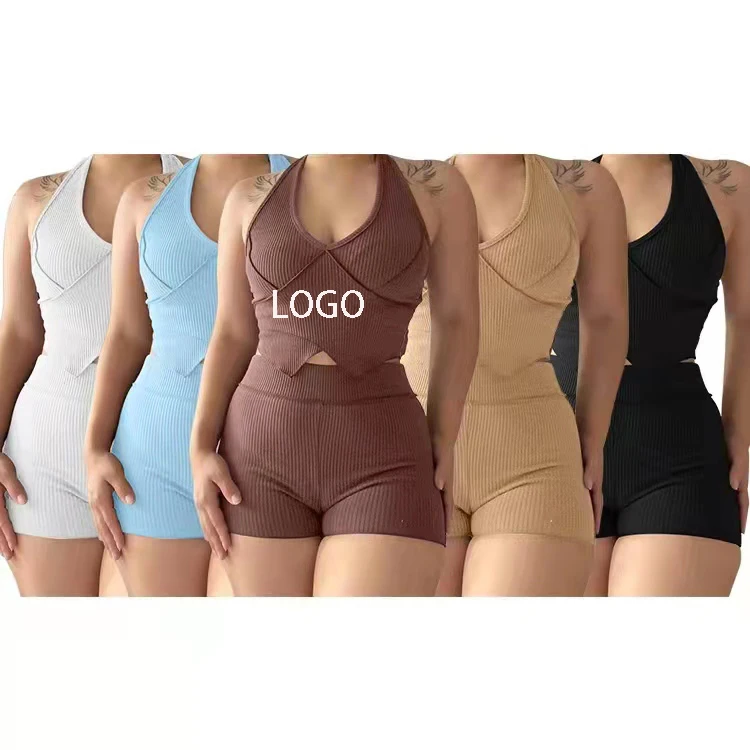 

2021 New Arrivals embroidered Logo Fashion Sleeveless Tops Sweat Plus Size 2 Two Piece Pants Set Women Spring Summer Clothing, Picture