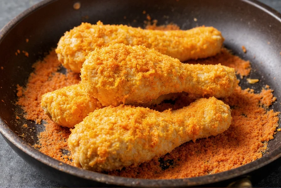 Chili cheese hot cheetos used as breading for chicken tenders in cooking demonstration