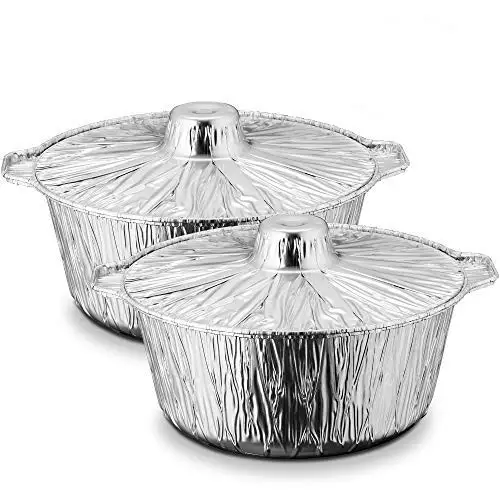 Heavy Duty Disposable Food Takeaway Foil Container Packaging Aluminum