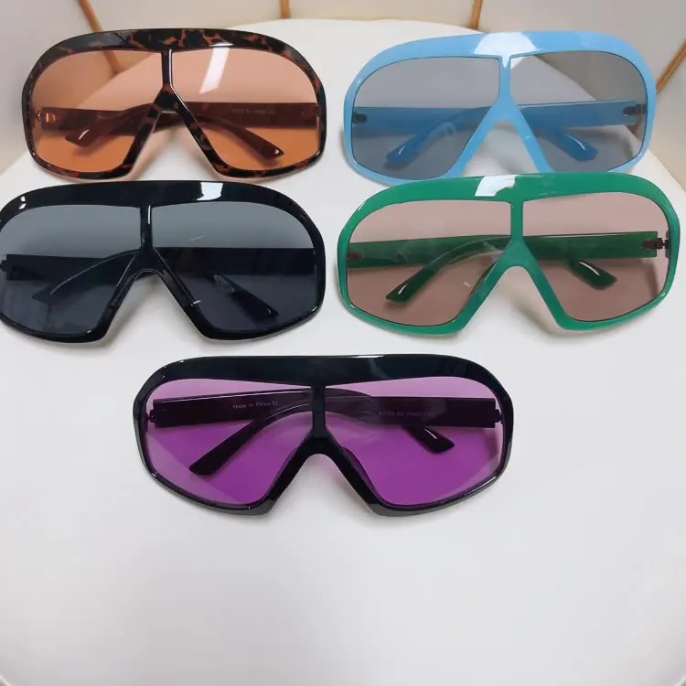 

S2132 New Style Hot Trending Green Blue Sunglasses Women's Custom Luxury Big Sunglasses Oversized Latest Sunglasses For Women
