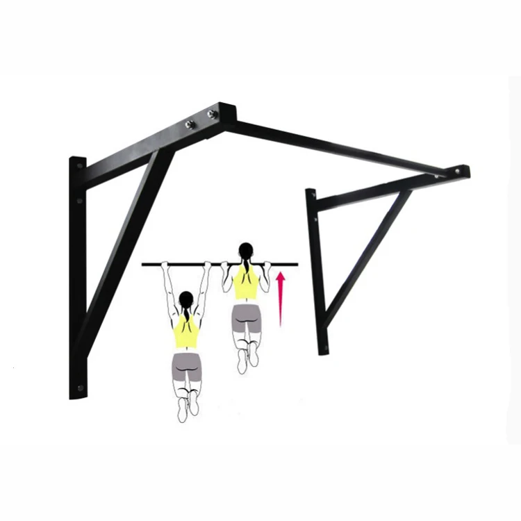 

RIAO Home Gym Equipment Wall Mount Chin Up And Pull Up Bar, Black