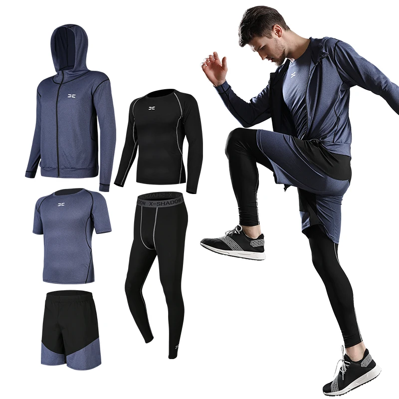 

High Quality Sportswear Exercise Fitness Four Seasons Men Jogging Pant Set, 6 colors
