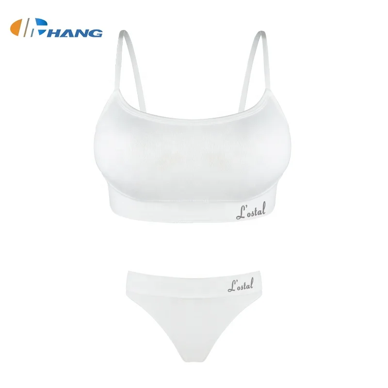
2020 Newest Fashion Style Sports Yoga Set Women Seamless Sexy Thong Bra Panty Sets 