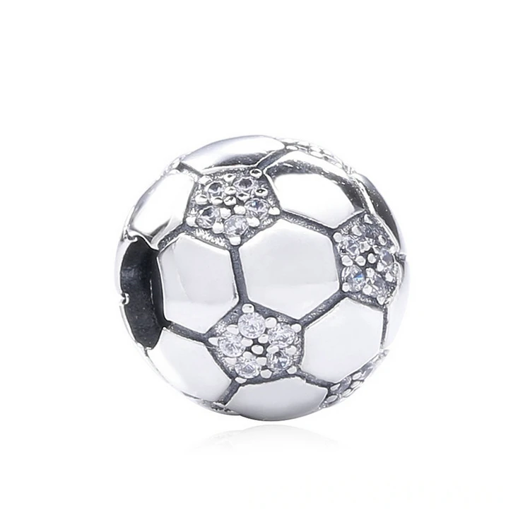 

Birthday gifts for guests personalized 925 sterling silver sparkling soccer charms
