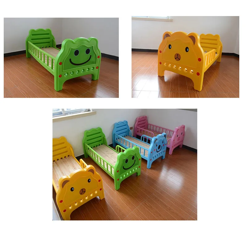 Kids Plastic Beds Preschool Nursery Stackable Sleeping Beds Single Kids