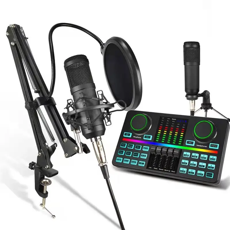 

Professional BM-800 Microfono USB Studio Recording Condenser Microphone With D9 Sound Card for Gaming Youtube live streaming