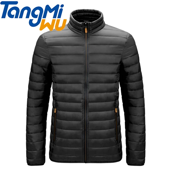 

winter clothing stand-up collar zipper puffer jacket men nylon puffer jacket long sleeve pocket men custom puffer jacket