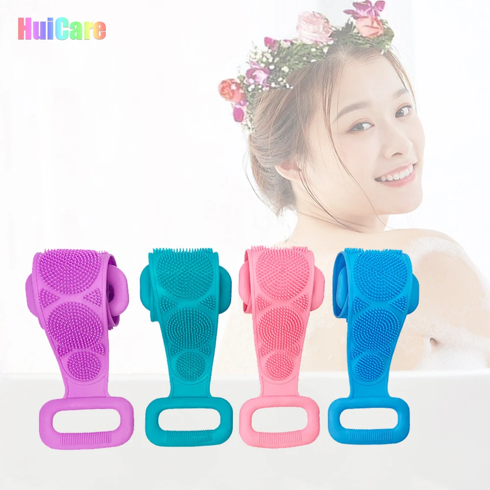 

Exfoliating Back Brush Belt Full Coverage Shower Back Long Silicone Back Body Scrubber