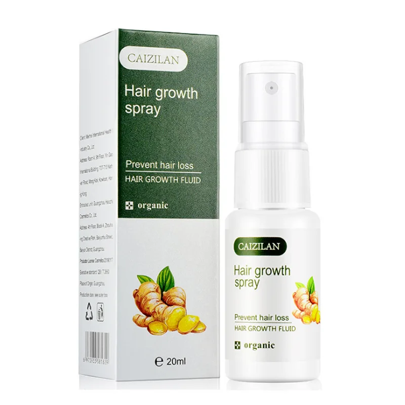 

CAIZILAN 20 Ml Ginger Hair Growth Spray Ginger Nutrient Holution Hair Care Serum Organic Hair Growth Spray, Transparent liquid