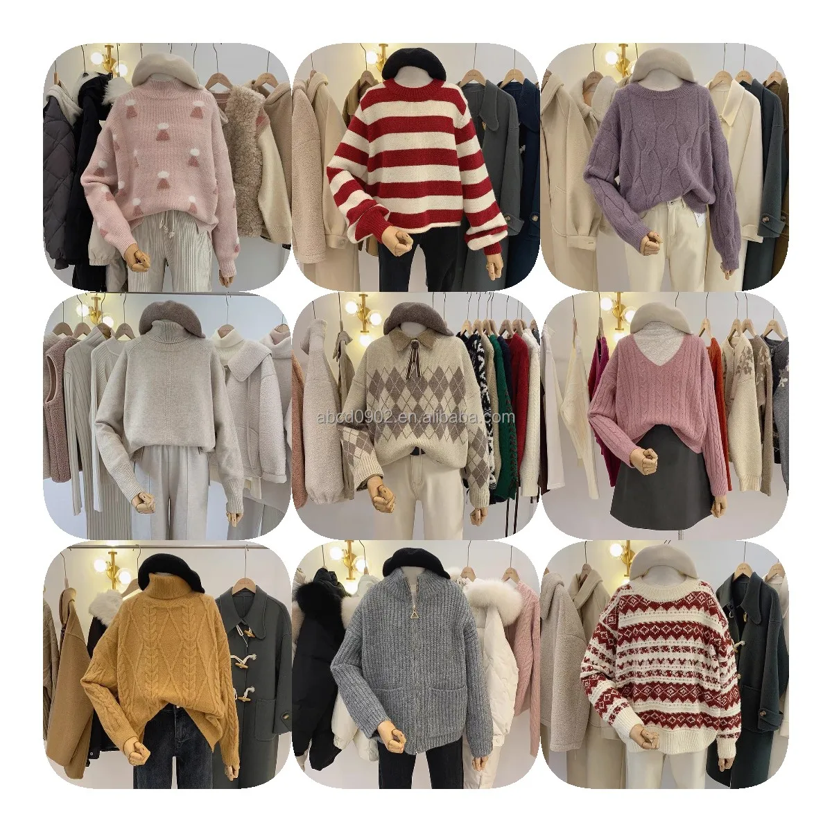 

Woman Winter Knit Plus Size Cardigan Turtleneck Tops Ladies Wool Designer High Neck Half Zipper Sweater, Customized color