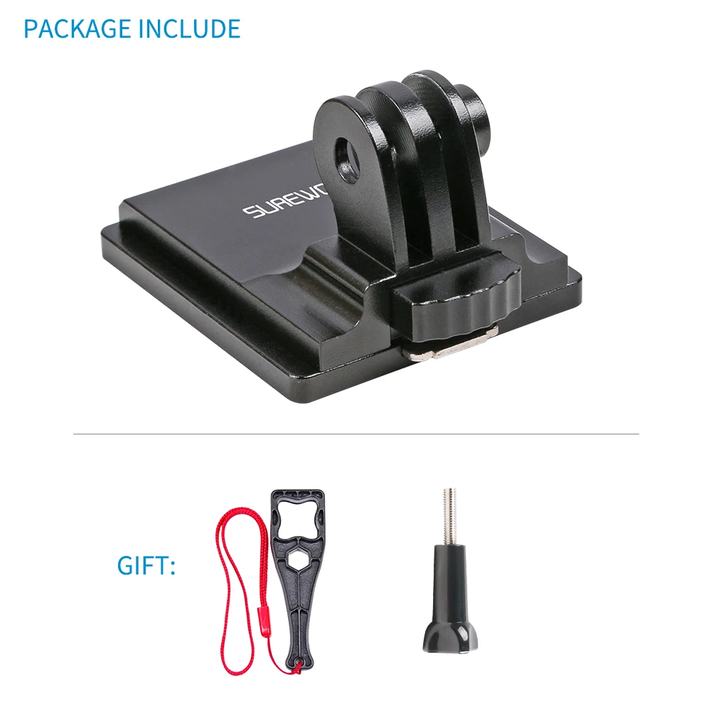 
SUREWO Aluminum NVG Mount Compatible with GoPro Hero 7/(2018)/6/5/4 Black DJI Osmo Action and Most Action Cameras 